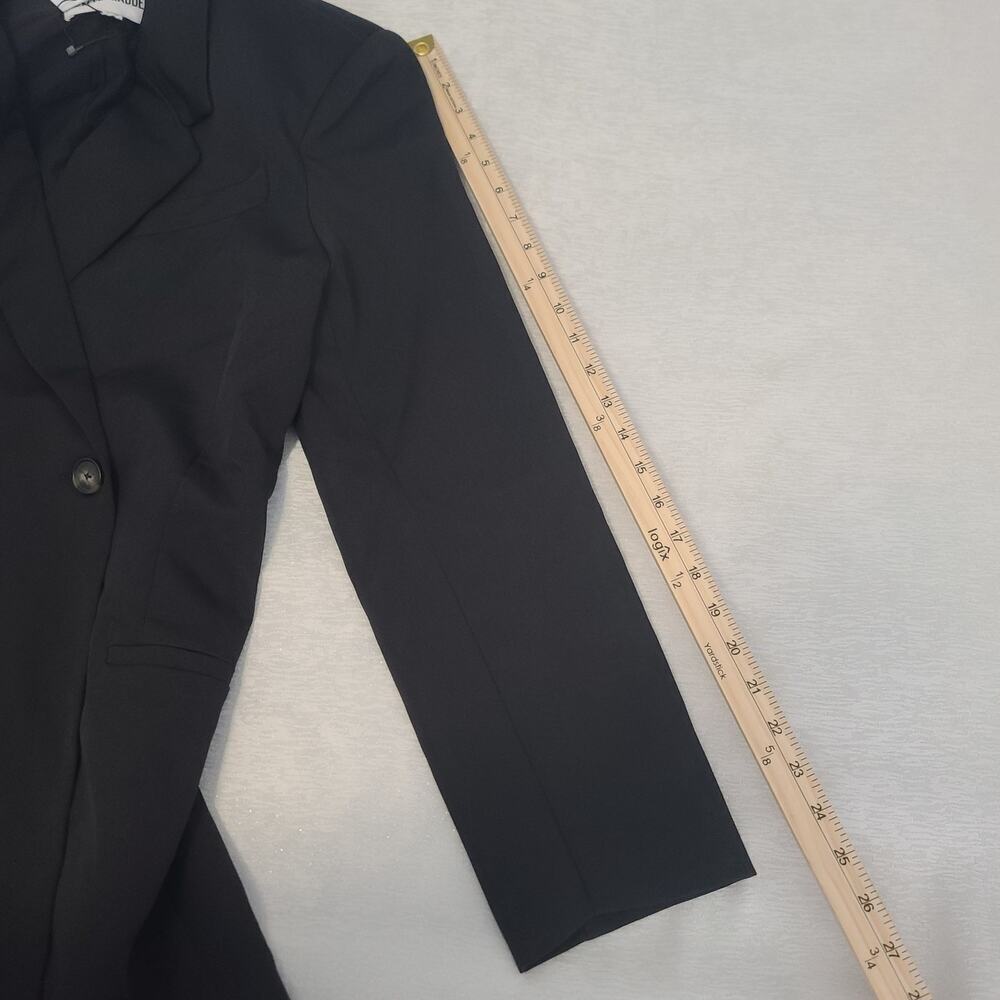 Steve Madden Stella Bocy Blazer Sz Med Black Preppy Dark Feminine Breakfast Club - Picture 8 of 12